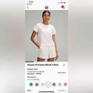2 lululemon classic fit cotton-blend tees